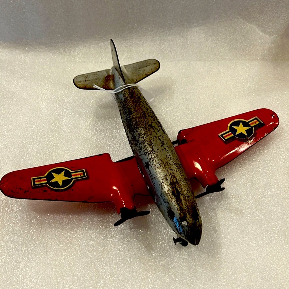 Vintage 1930 Marx toys pressed steel Douglass M.X. 119 airplane   All original